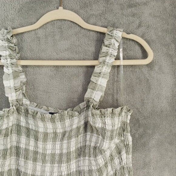 ANGELS Smocked Women Top Size XL(16-18) Woven Casual Pullover Gingham Pattern - Picture 5 of 13